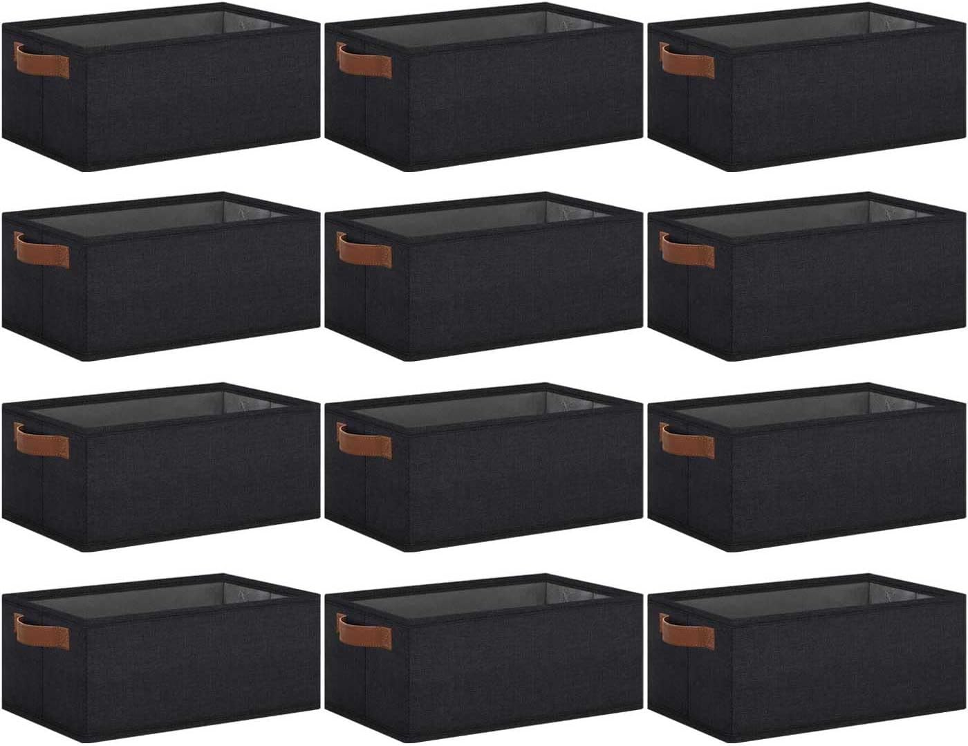 Beige Storage Bin — 11.8" — Small-11.8"x 7.87"x 5.11"-12pcs
