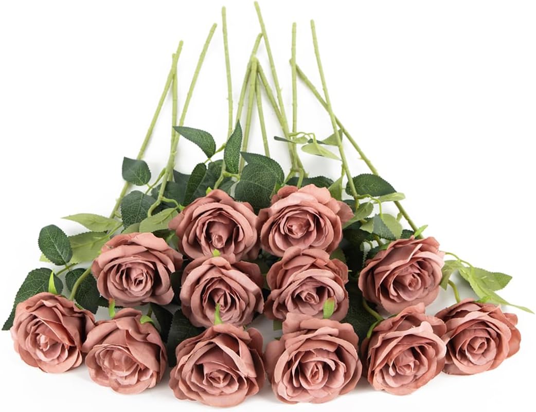 Black Artificial Flowers — Dusty Pink