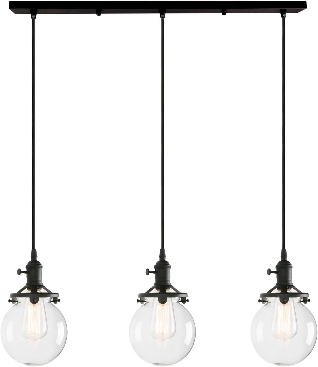 Oval Luxe Black Chandelier — Globe-Black