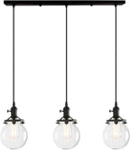 Oval Luxe Black Chandelier — Globe-Black