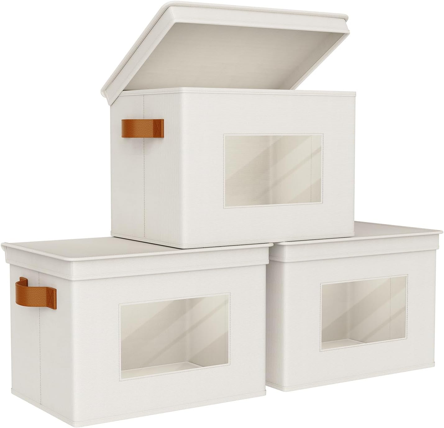 Beige Storage Bin — 12" — Beige