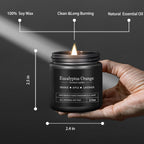 Soy Wax Black Scented Candle — 12x8 - View 3