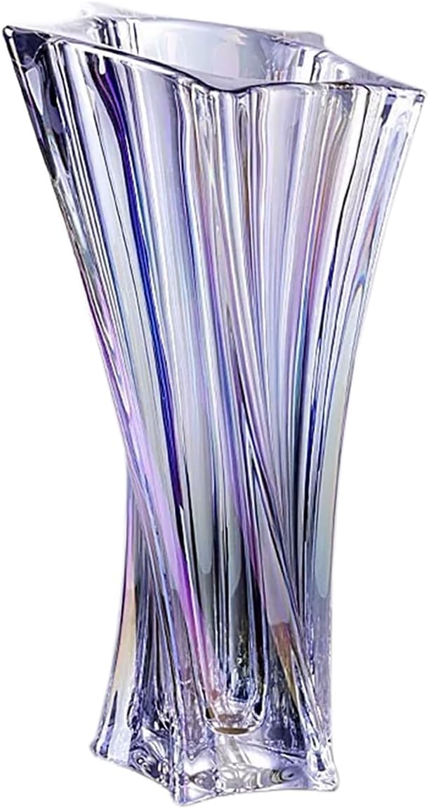 Luxe Grey Decorative Vase — Rainbow-colored