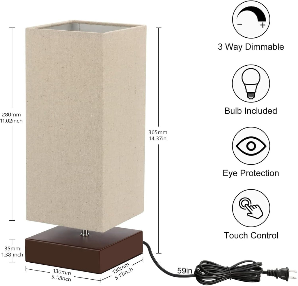 Dimmable Modern Fabric Desk Lamp - View 2