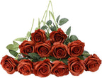 Black Artificial Flowers — Brown Orange