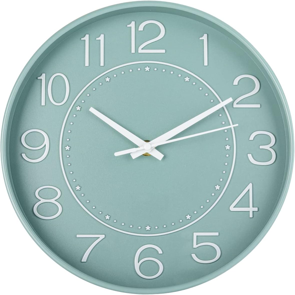 Battery Operated Luxe Black Wall Clock — 10" — 10 inch