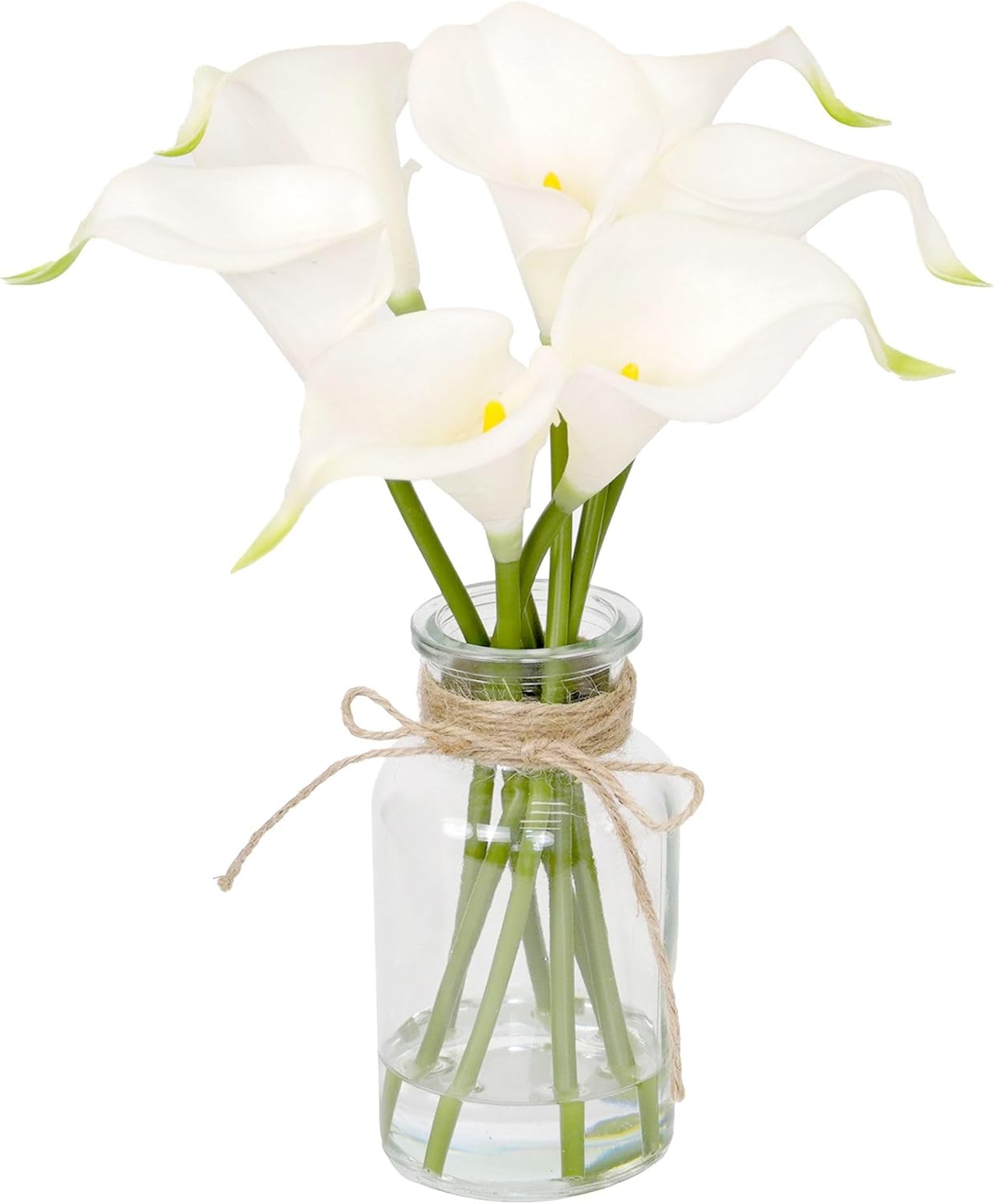 Glass Artificial Plant — White Calla Lily