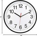 Battery Operated Wall Clock — 16" - View 10