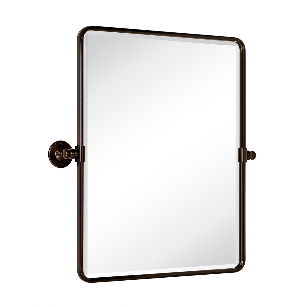 Framed Farmhouse Black Vanity Mirror — 24"