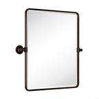 Framed Farmhouse Black Vanity Mirror — 24"
