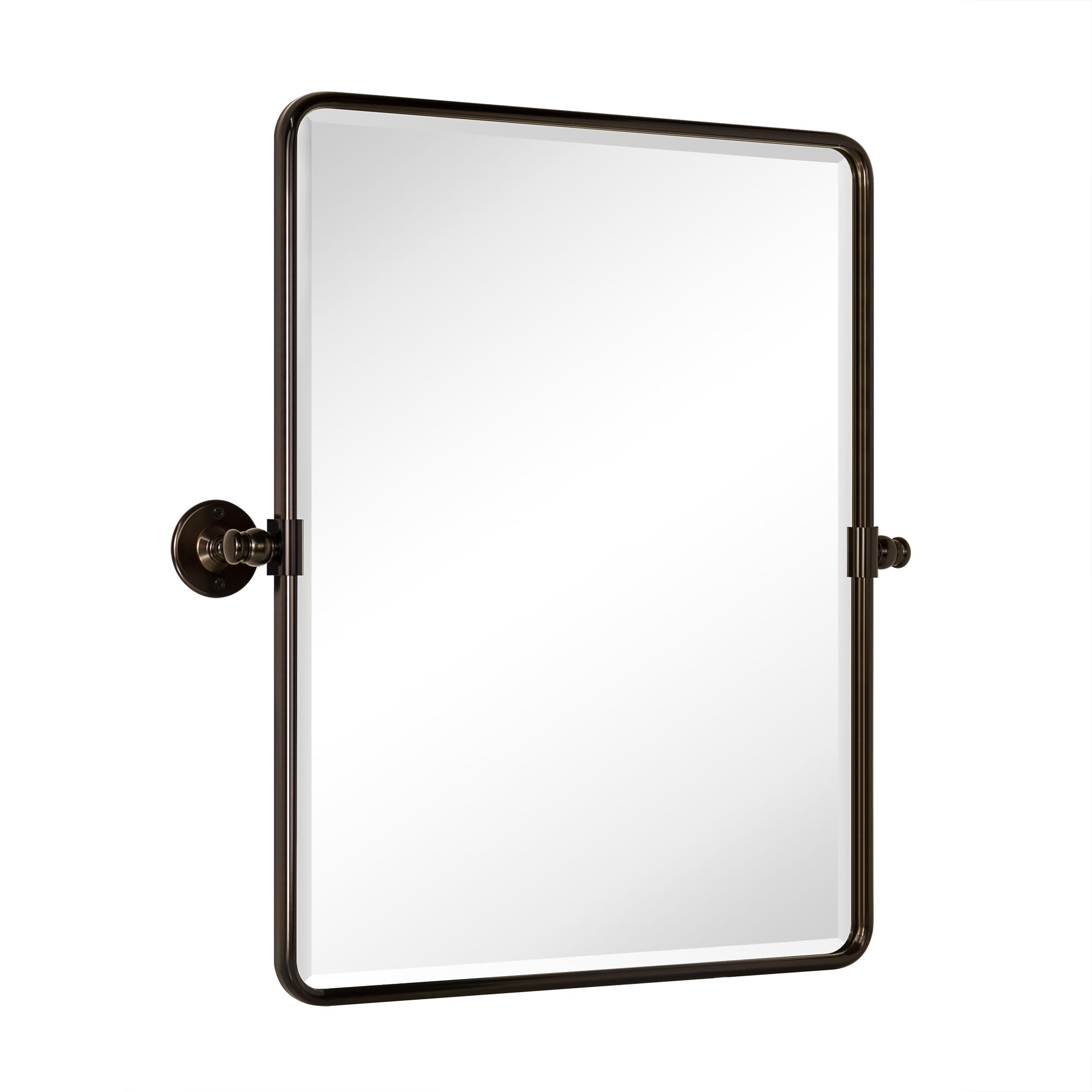 Framed Farmhouse Black Vanity Mirror — 24"