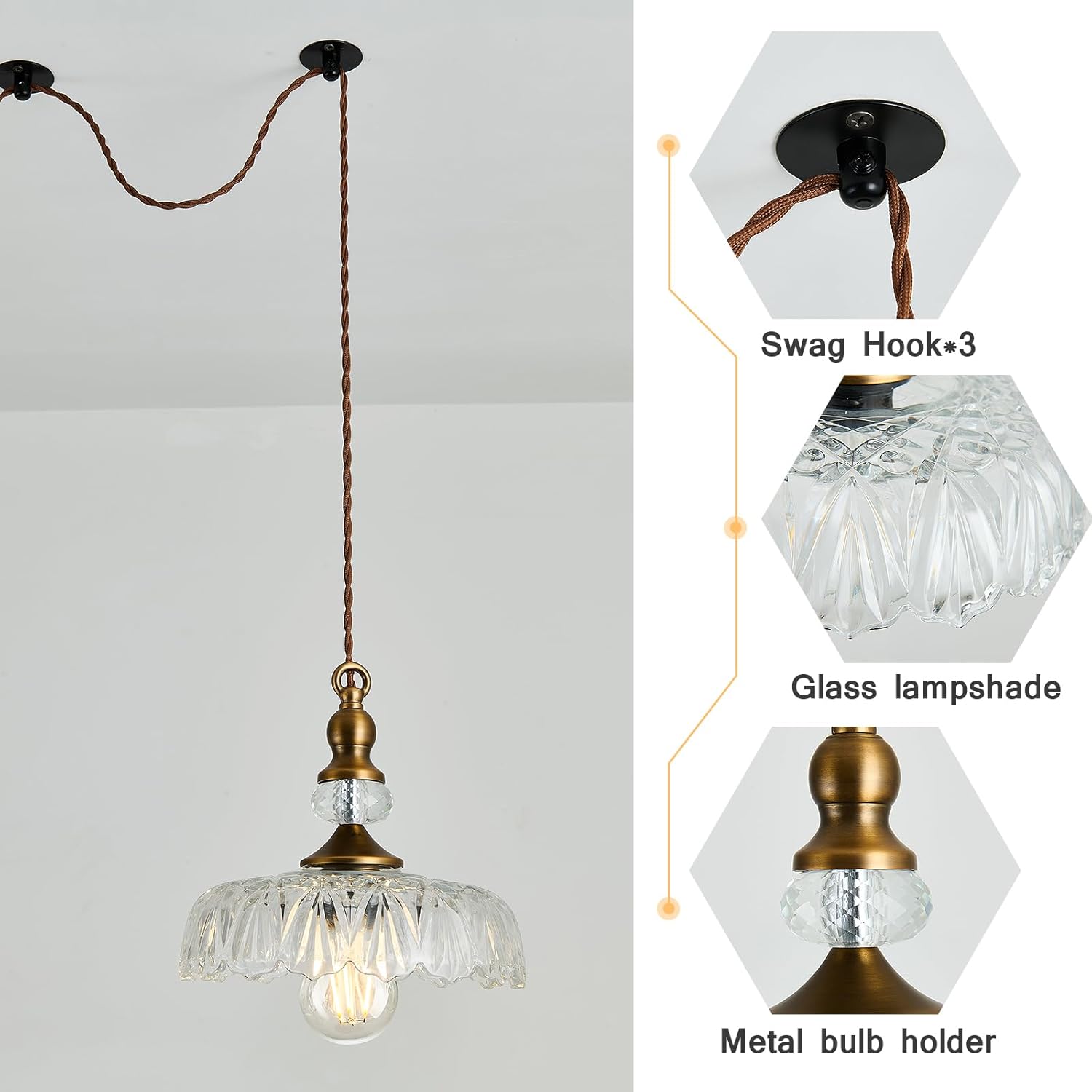 Adjustable Farmhouse Black Chandelier - View 5