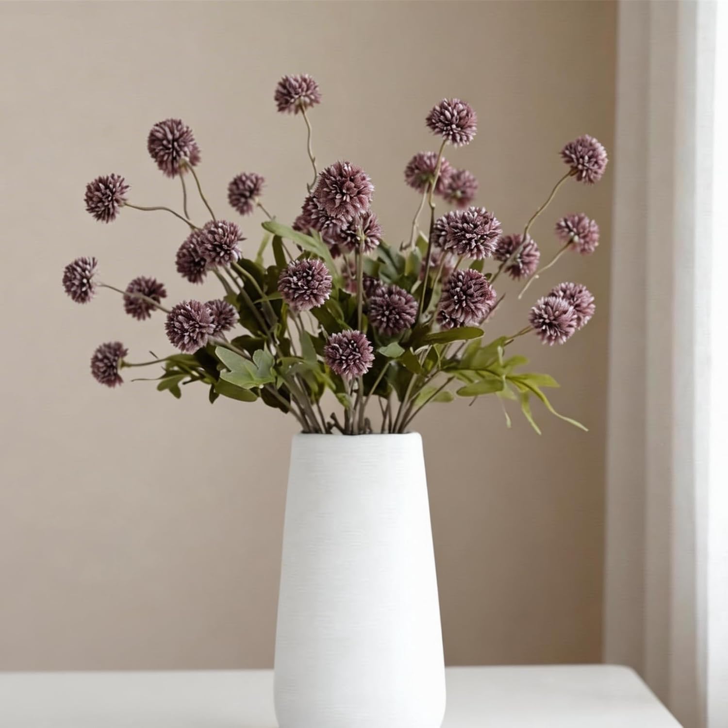 Beige Artificial Flowers — 20" — Purple