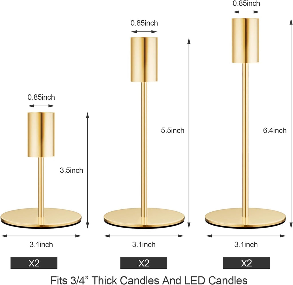 Luxe Black Candle — Set of 6 - View 3