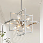 Farmhouse Gold Chandelier — 8-Light