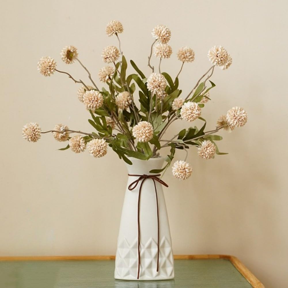 Pom Pom Beige Artificial Plant - View 5