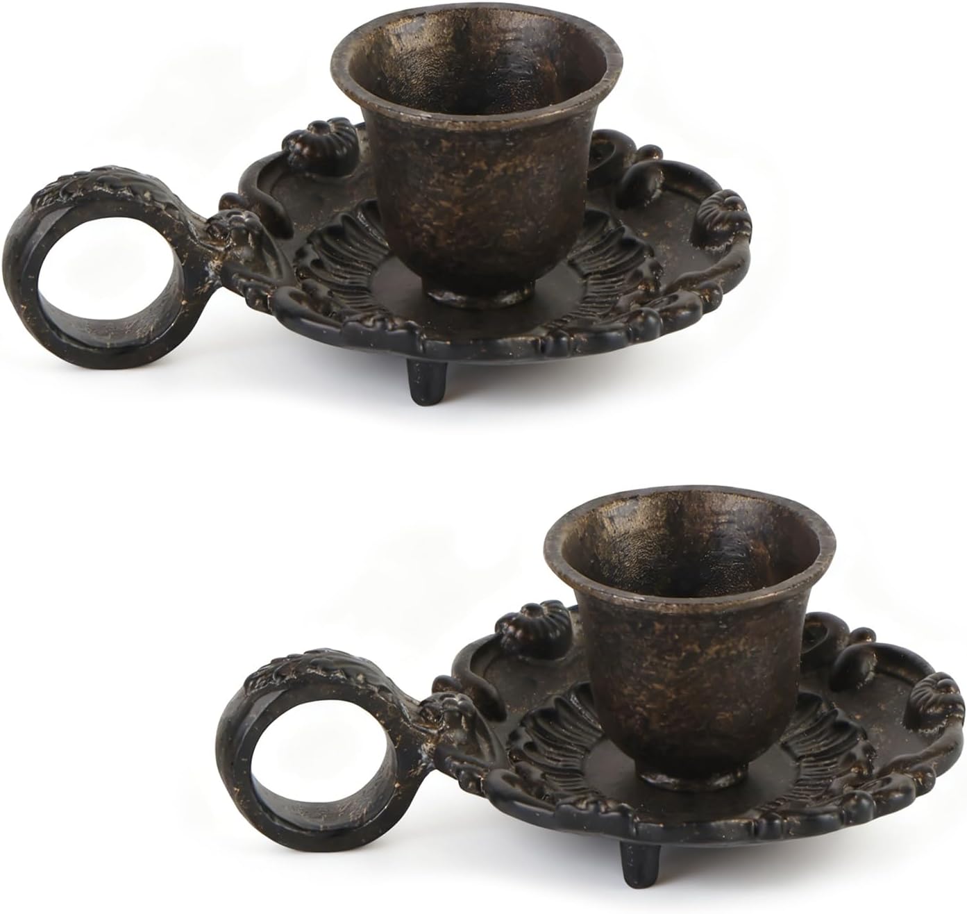 Vintage Luxe Blue Candle — Set of 2 — Brown