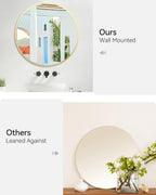 Round Farmhouse Black Wall Mirror — 30.1" - View 6