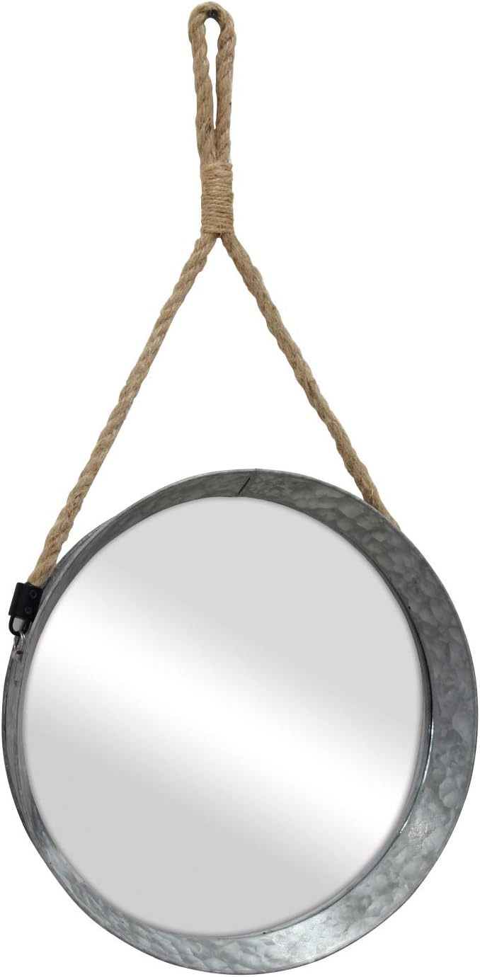 Round Farmhouse Metal Mirror — 11.9" - View 2
