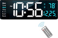 Black Wall Clock — 2" — Blue