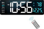 Black Wall Clock — 2" — Blue