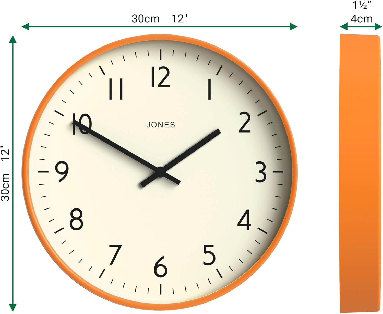 Round Modern Wall Clock — 12" - View 3