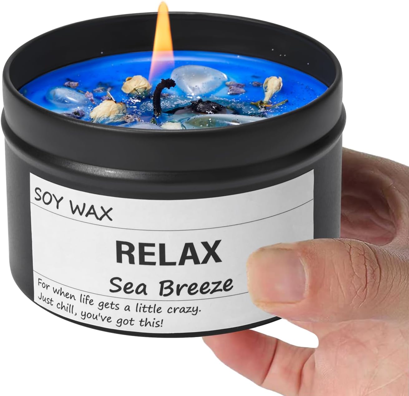 Soy Wax Luxe Beige Scented Candle — relax