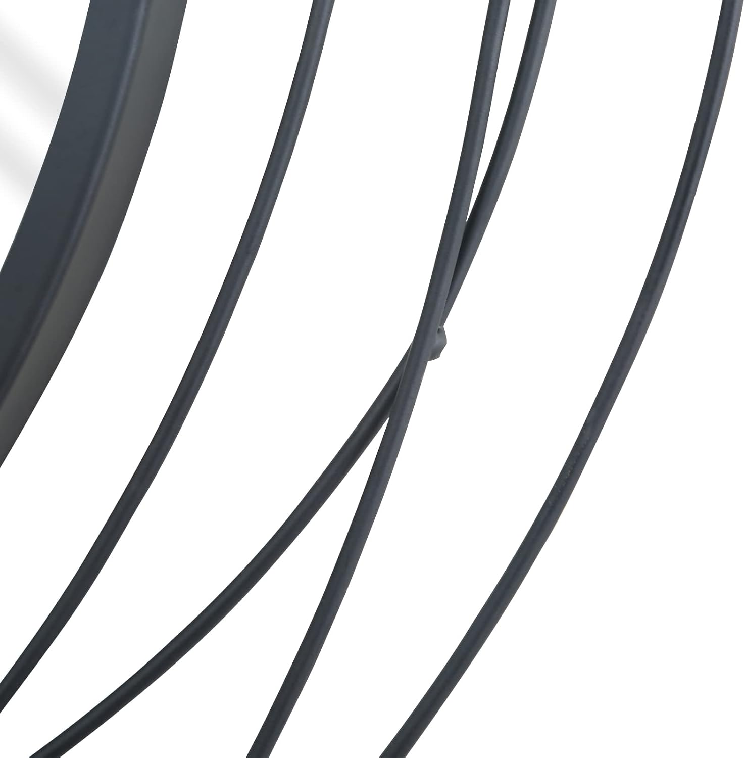 Round Black Wall Mirror — 20" - View 3