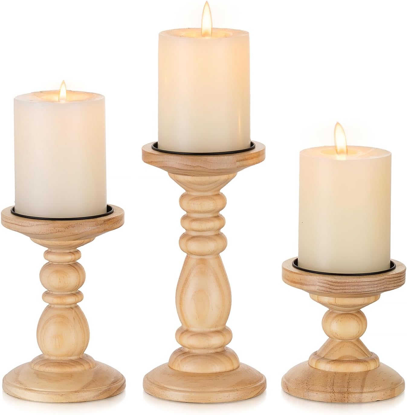 Farmhouse Black Pillar Candle — 5.9" — Brown