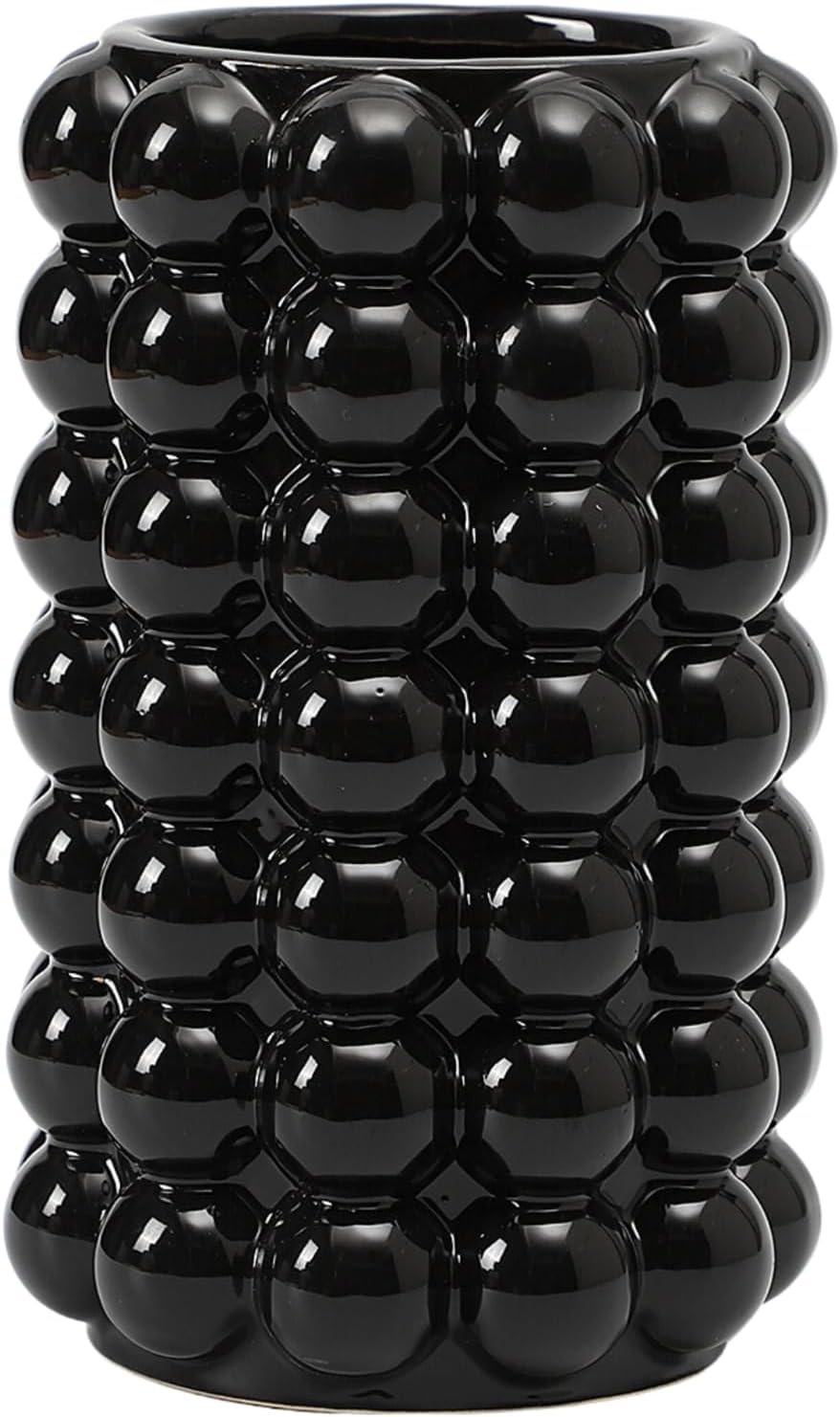 Boho Beige Flower Vase — Set of 2 — Black