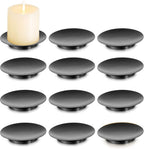 Luxe Black Pillar Candle — Set of 2 — Black