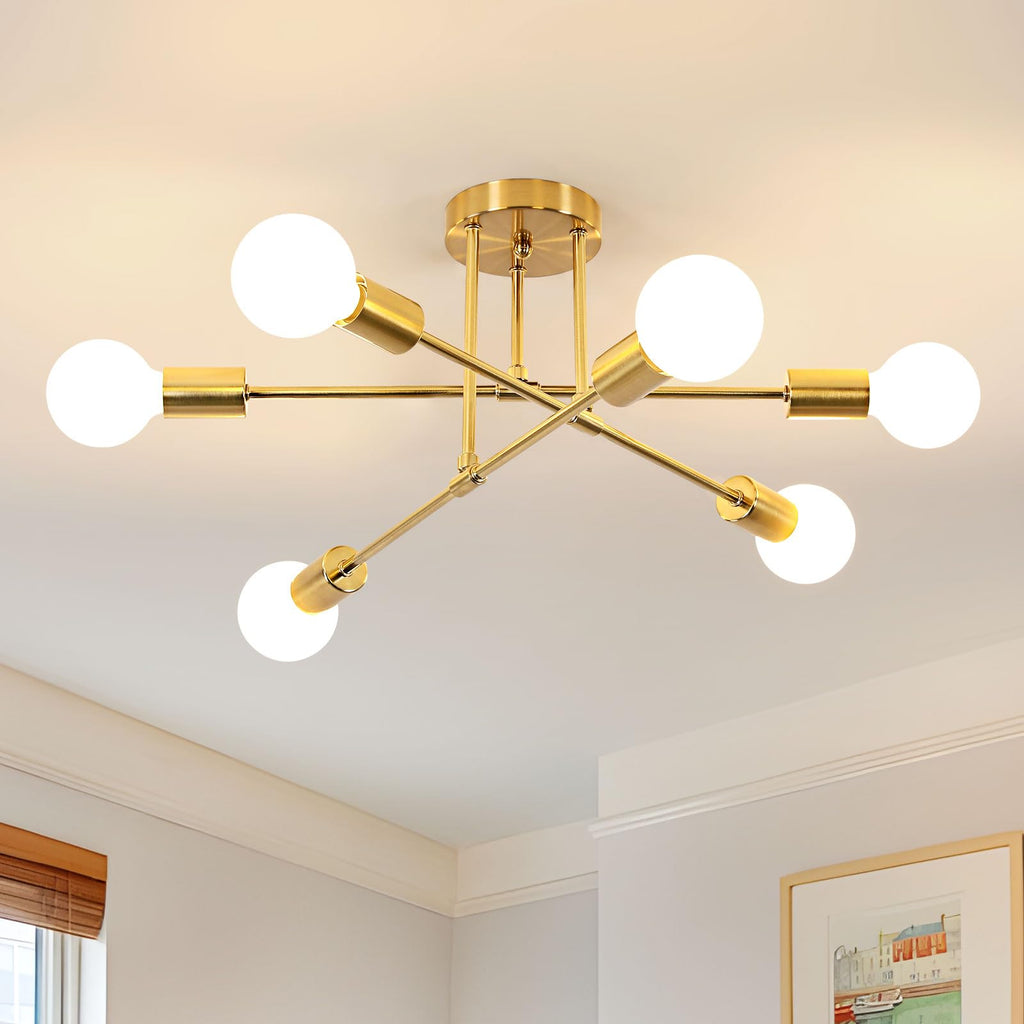 Luxe Black Chandelier — 6-Light