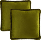 Velvet Boho Beige Throw Pillow Cover — 26" - View 7