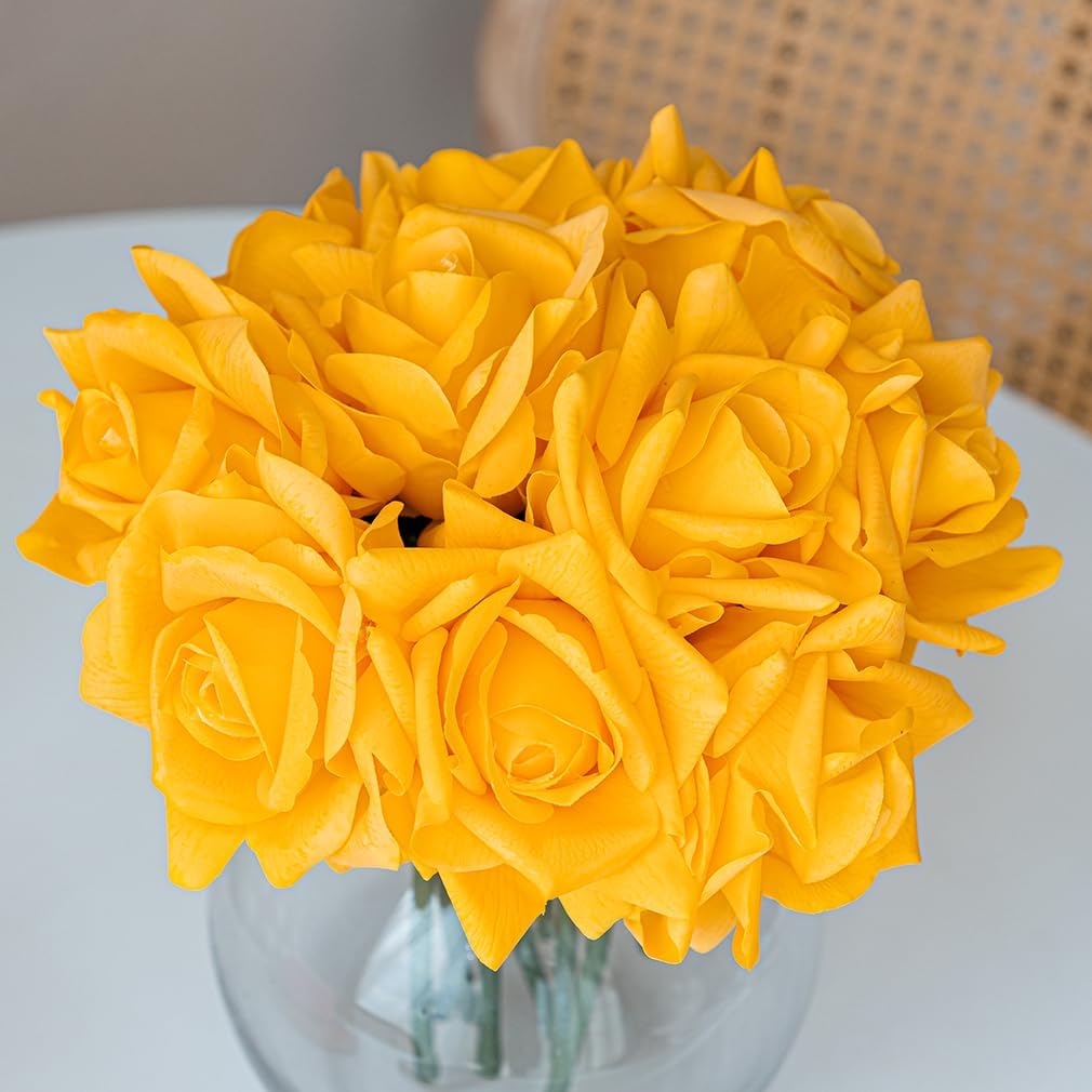 Gold Artificial Plant — Orange Yellow(not Include Vase)