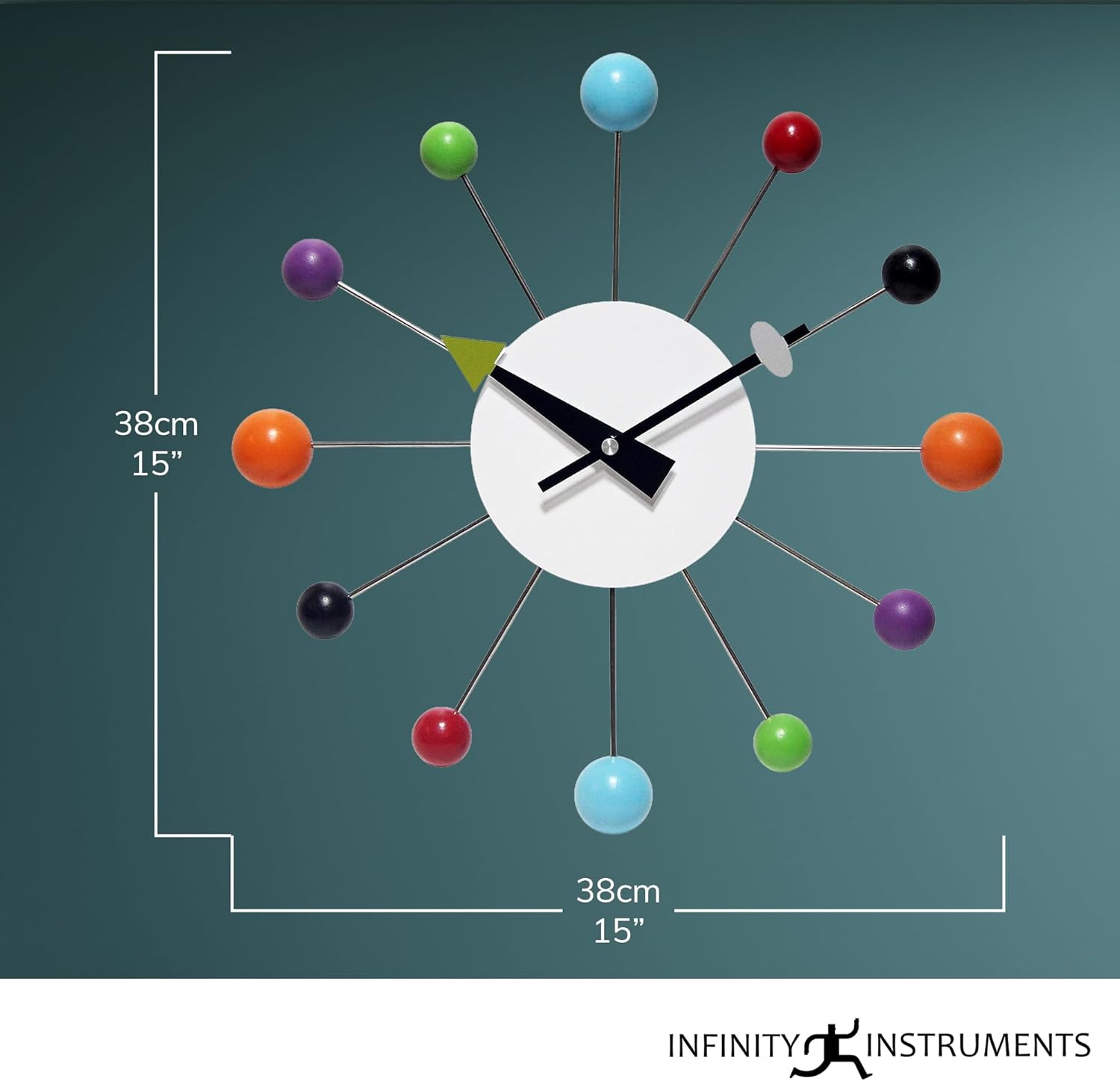 Green Wall Clock — 15" - View 2