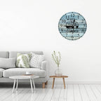 Battery Operated Modern Green Wall Clock — 10" - View 5