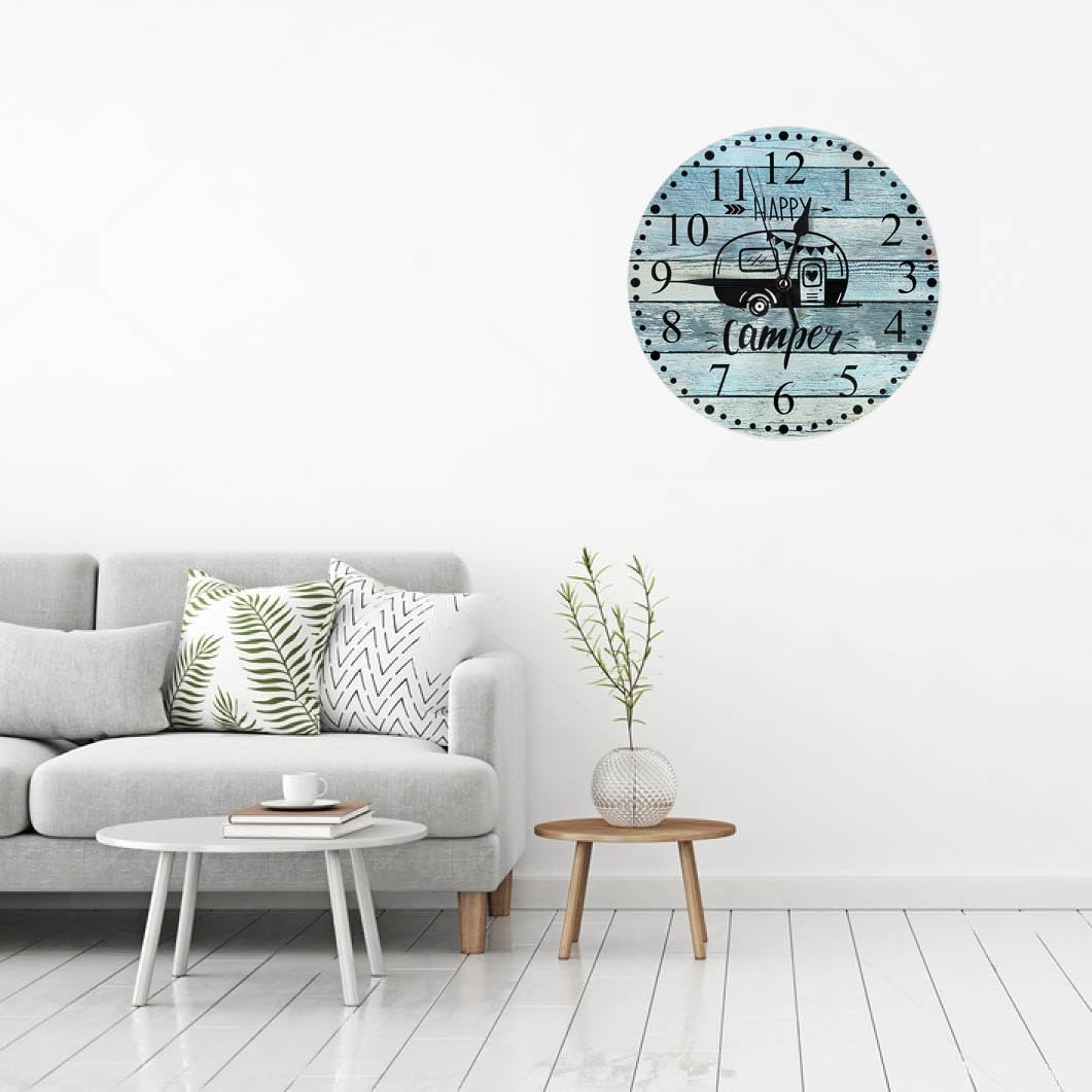 Battery Operated Modern Green Wall Clock — 10" - View 5