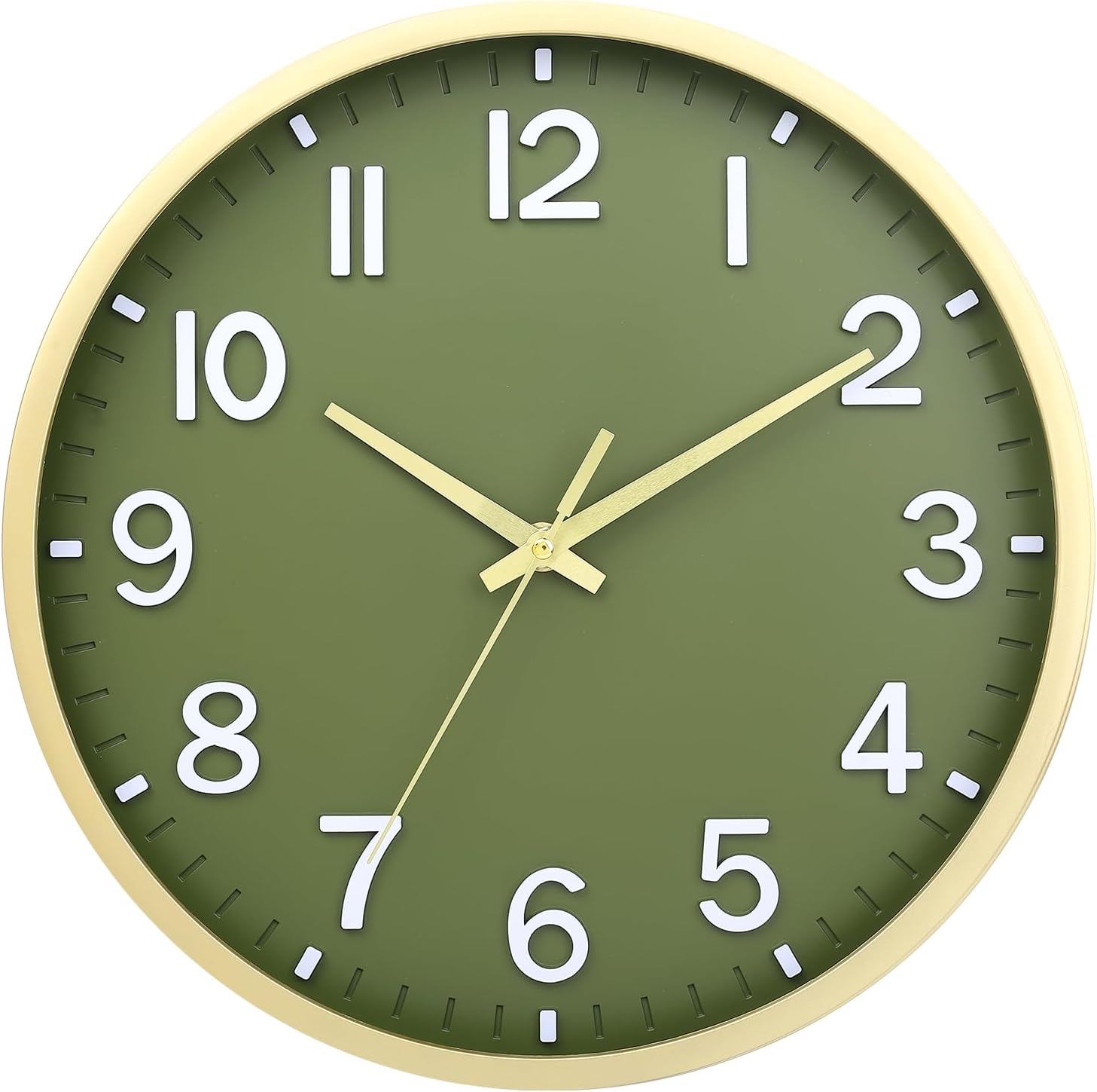 Battery Operated Luxe Beige Wall Clock — 8" — 12 Inch