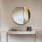 Round Luxe Black Wall Mirror — 20.2"