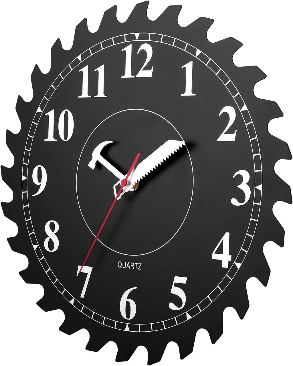 Black Wall Clock — 12" - View 2