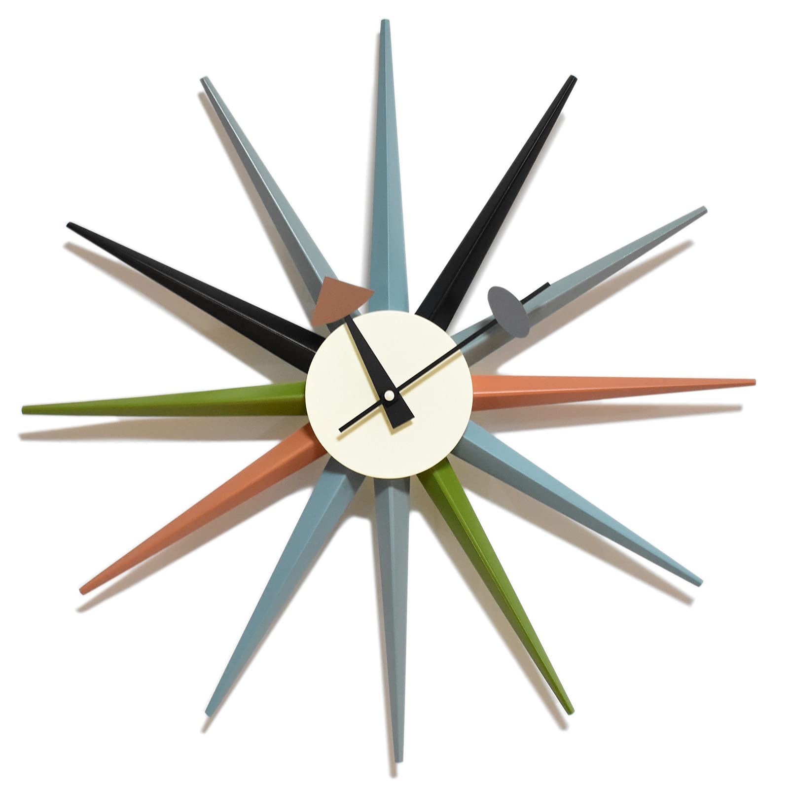Mid-Century Wood Wall Clock — 18"