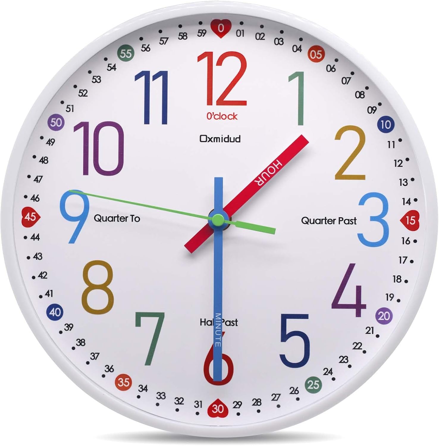 Black Wall Clock — 10" — 02-white