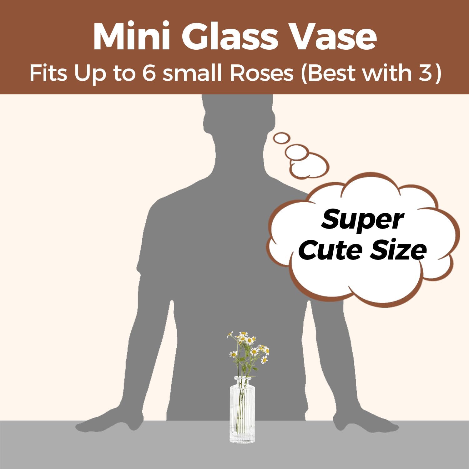 Vintage Glass Flower Vase — 2" - View 4
