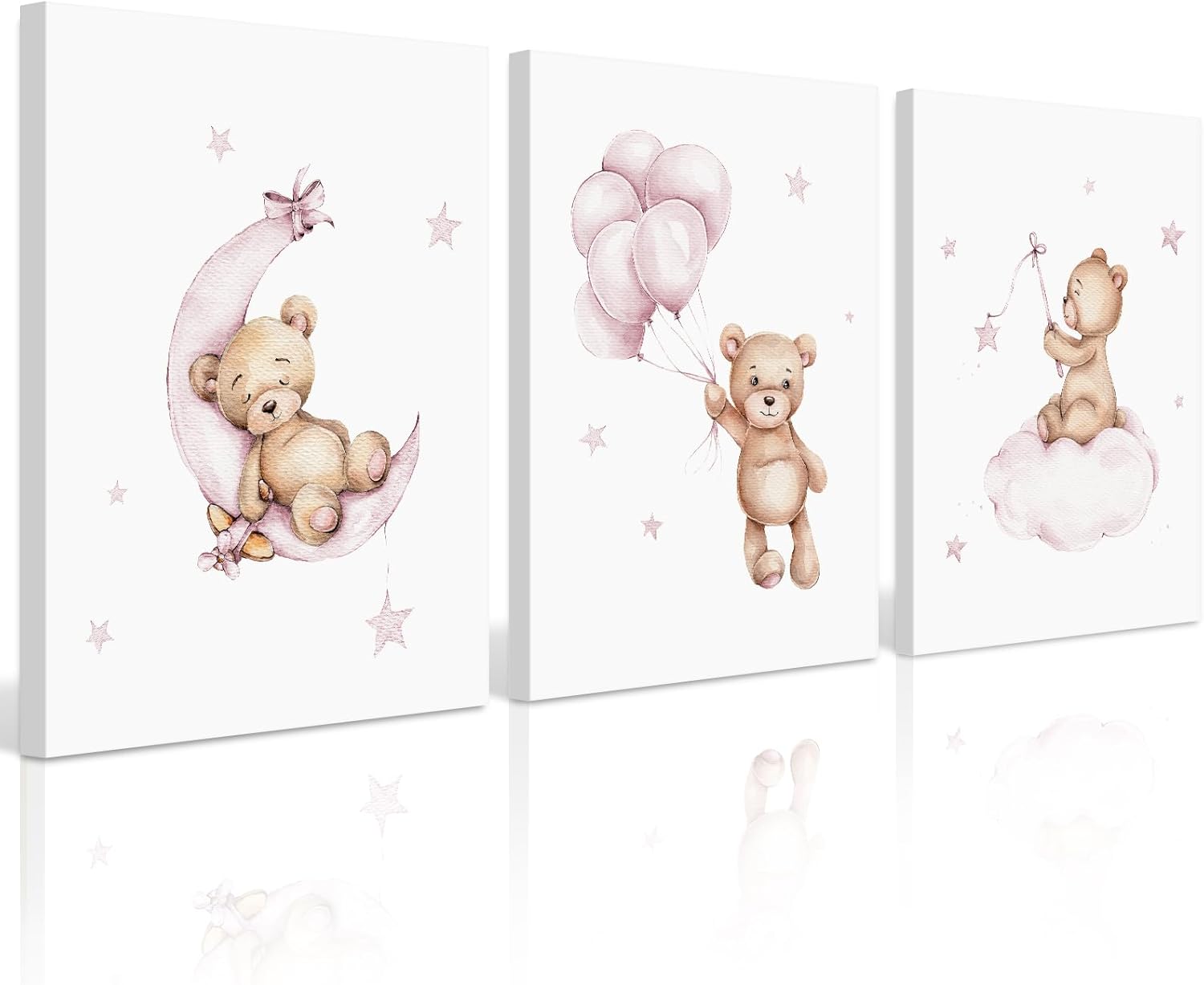Unframed Pink Canvas Wall Art — 16" — 16x24 Inch Wrapped Canvas