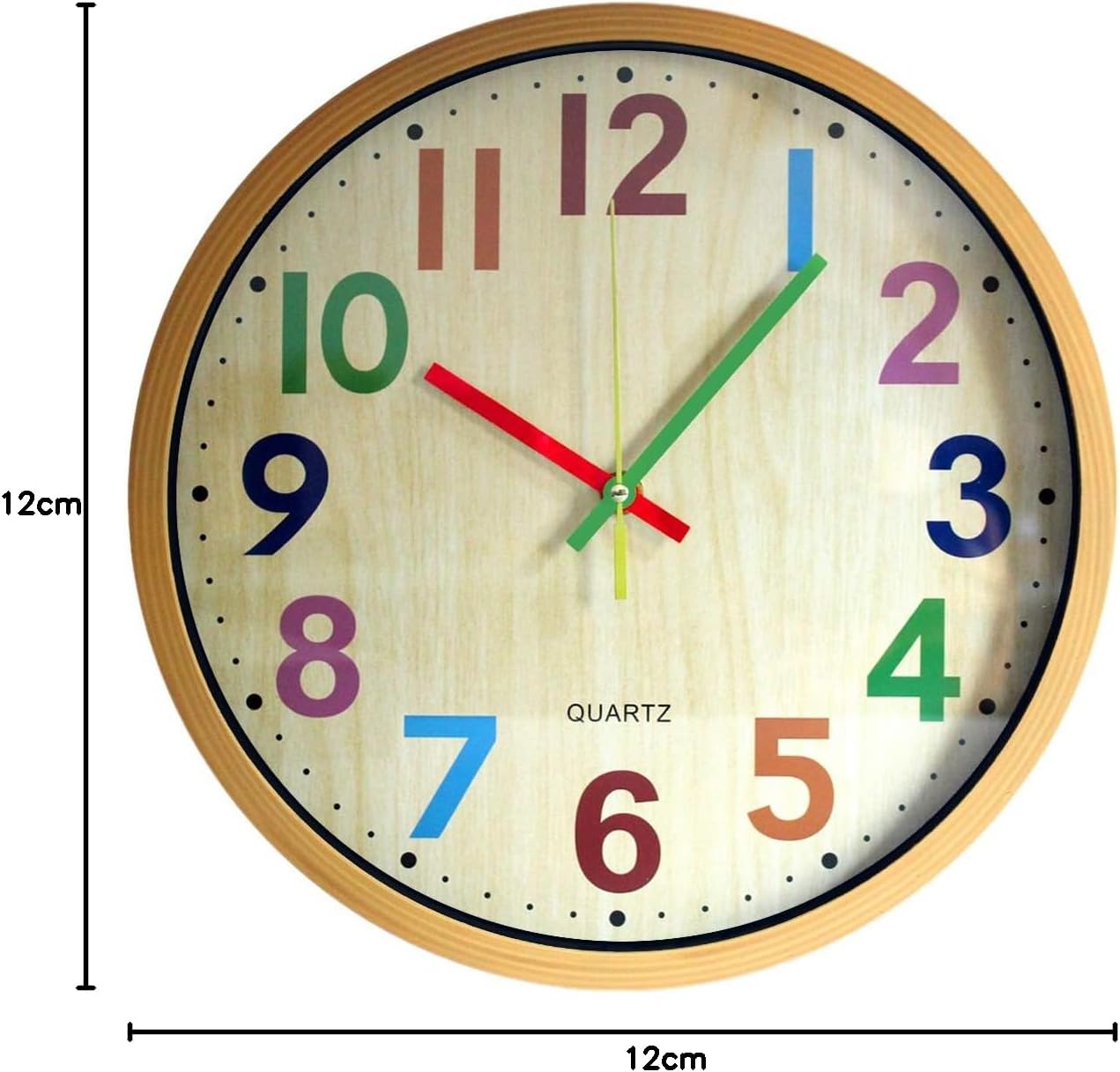 Battery Operated Black Wall Clock — 12" - View 8