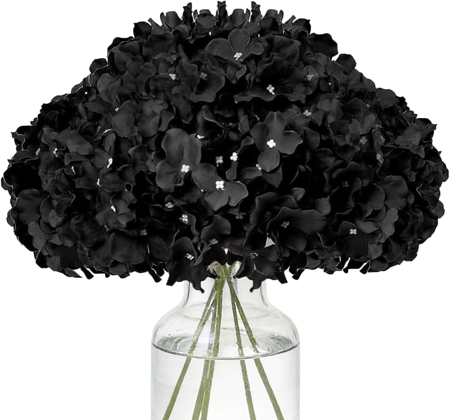 Beige Artificial Flowers — Set of 10 — Black