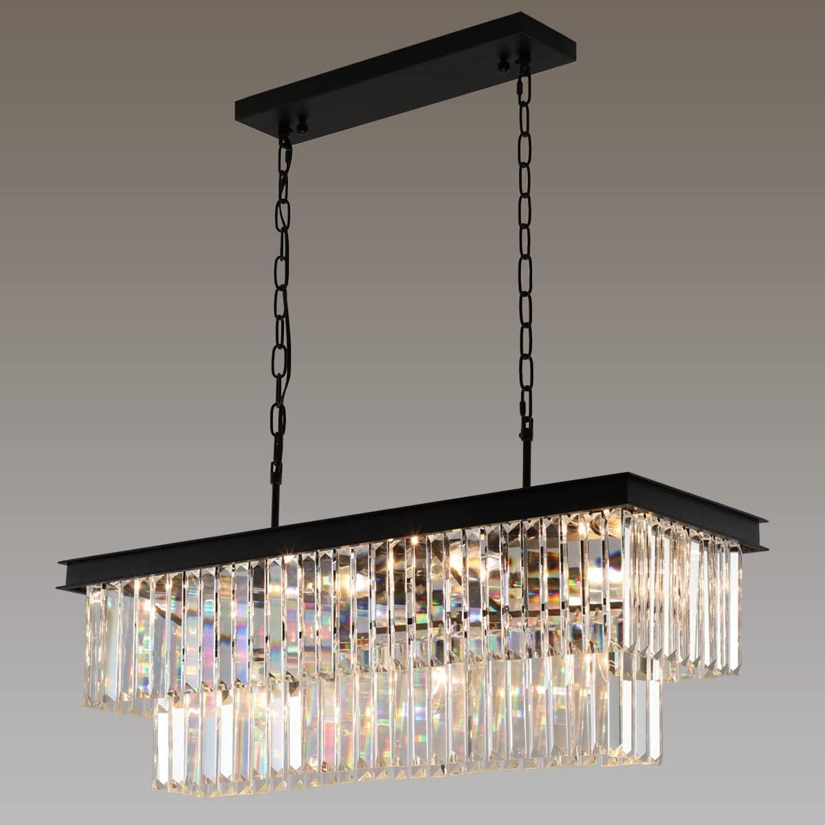 Luxe Black Chandelier — 11-Light — Black