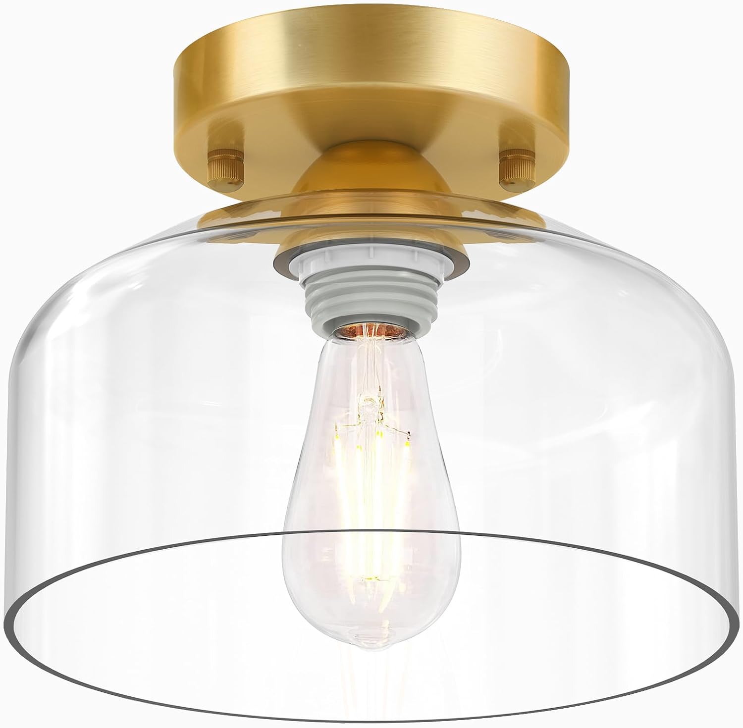 Farmhouse Black Ceiling Light — Gold