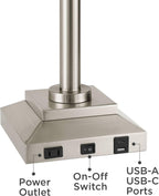 USB Charging Modern Metal Table Lamp — 29" - View 6