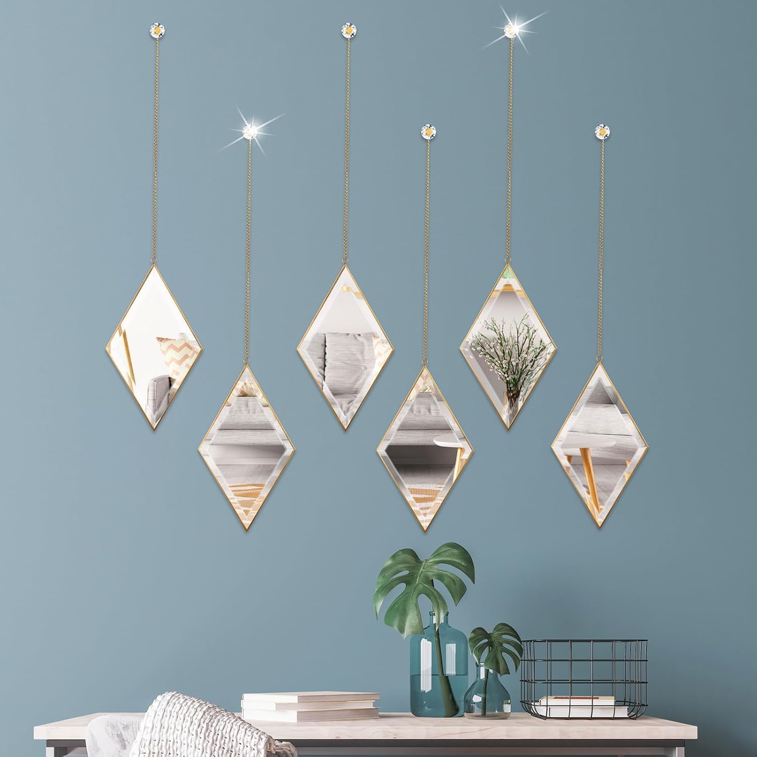 Luxe Gold Wall Mirror — Set of 6 - View 4